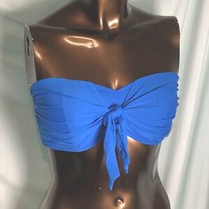 Blue Bandeau Bikini Top - M/L - Bleu Rod Beattie - NWOT.